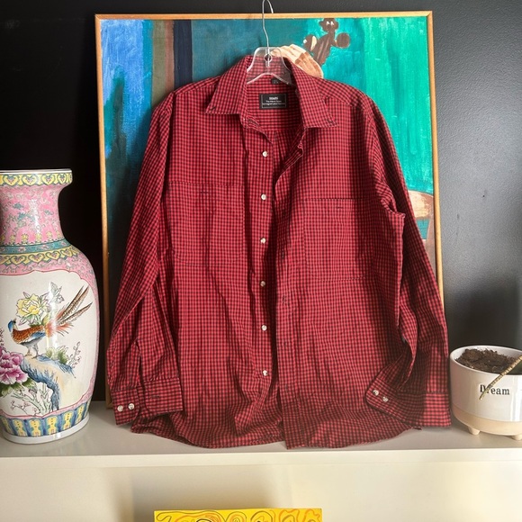 Vintage Sears Red and Black Plaid Shirt M - Picture 15 of 15